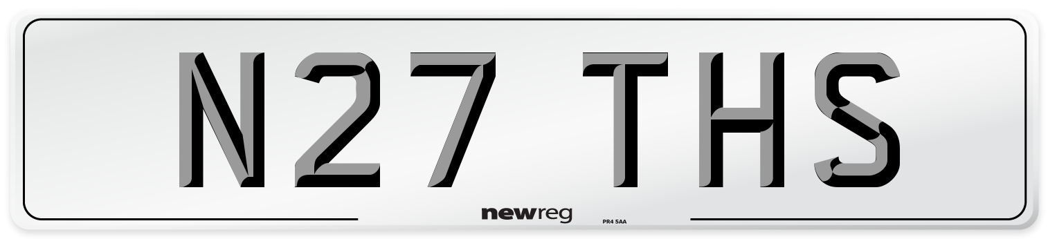 N27 THS Front Number Plate