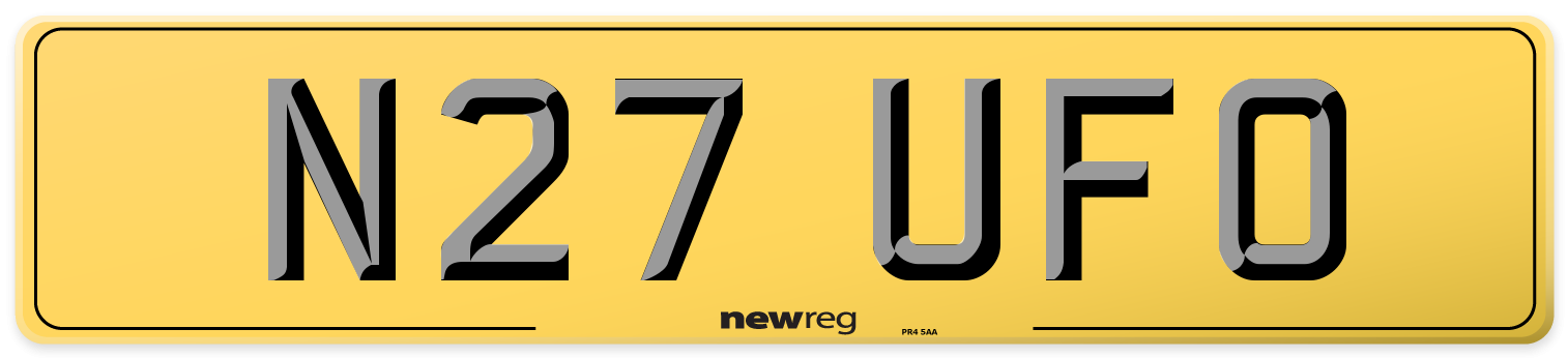 N27 UFO Rear Number Plate