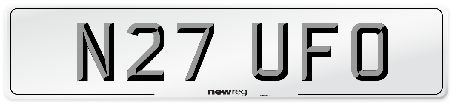N27 UFO Front Number Plate