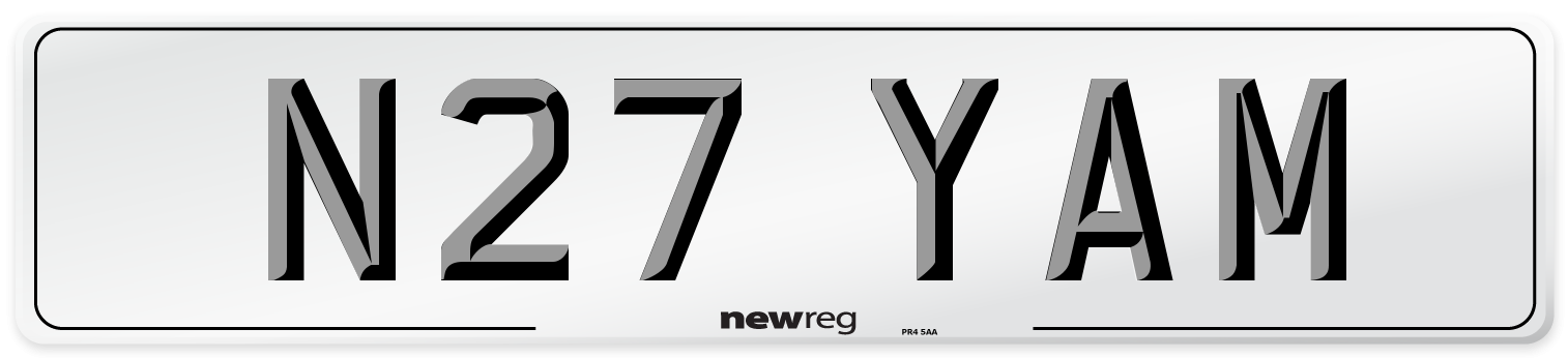N27 YAM Front Number Plate