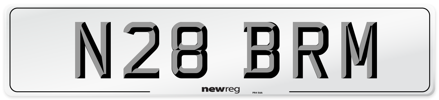 N28 BRM Front Number Plate