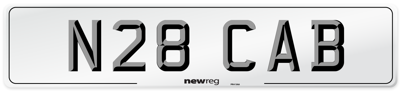 N28 CAB Front Number Plate