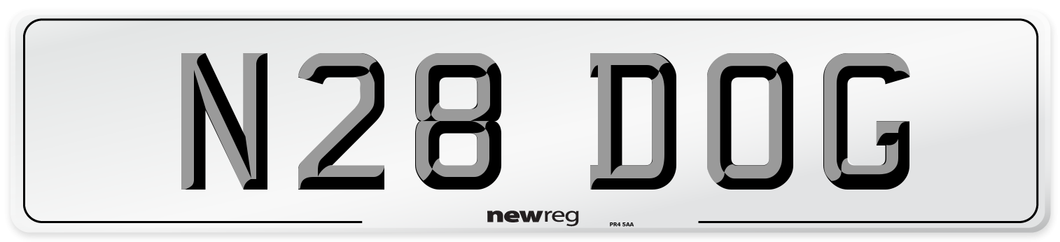 N28 DOG Front Number Plate