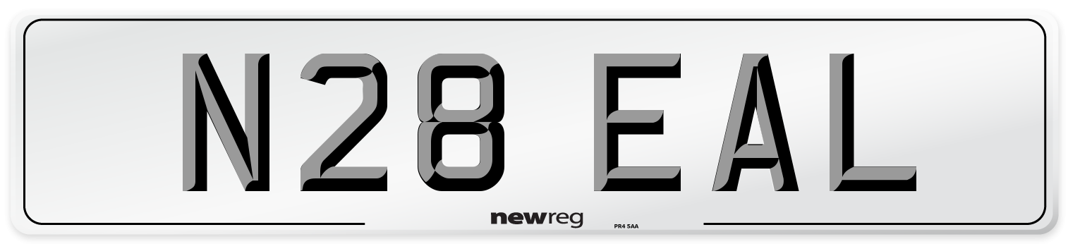 N28 EAL Front Number Plate
