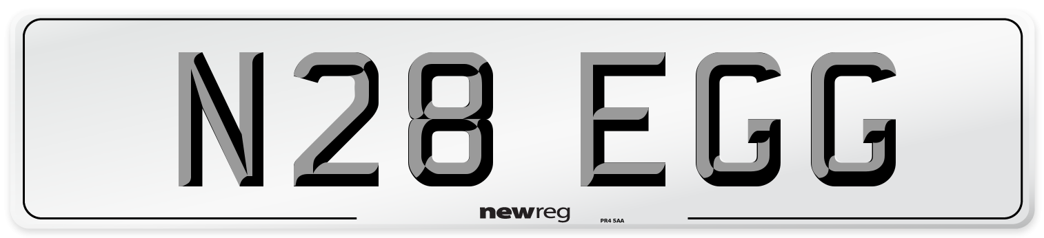 N28 EGG Front Number Plate