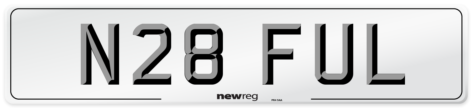 N28 FUL Front Number Plate