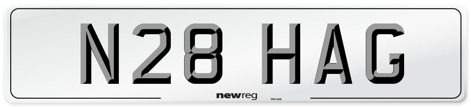N28 HAG Front Number Plate