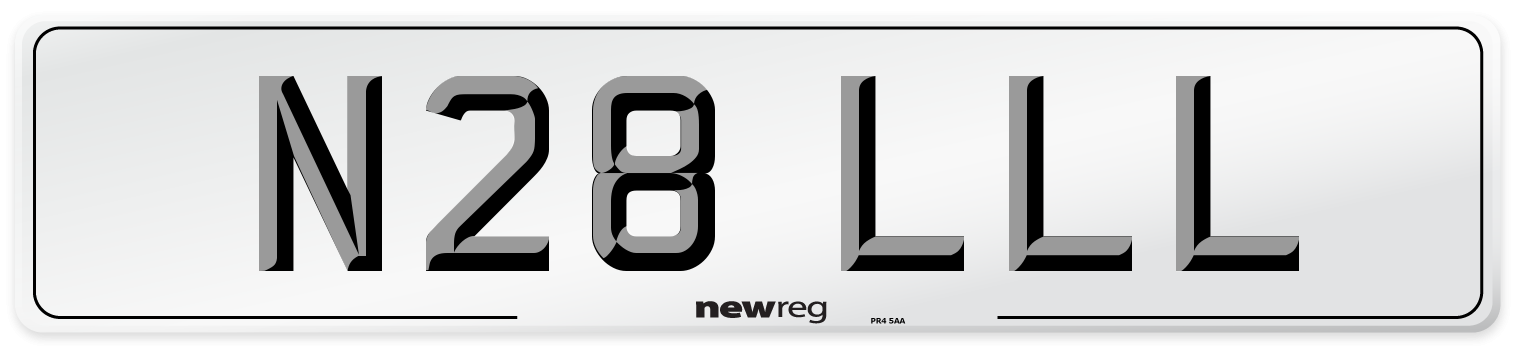 N28 LLL Front Number Plate