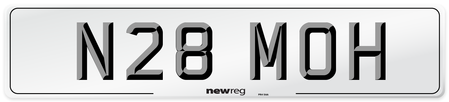 N28 MOH Front Number Plate