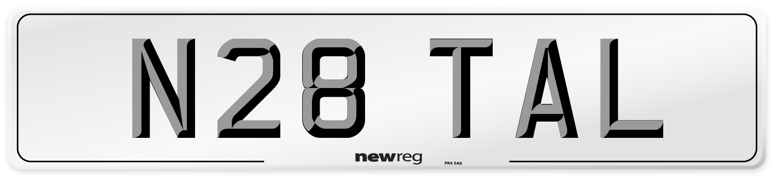N28 TAL Front Number Plate