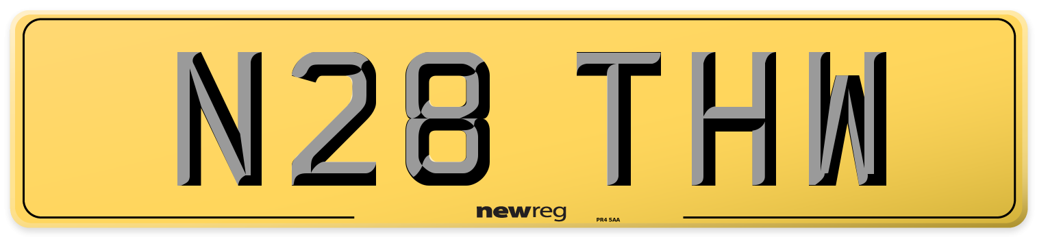 N28 THW Rear Number Plate