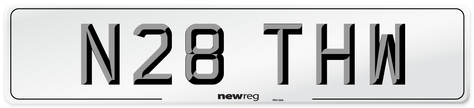 N28 THW Front Number Plate