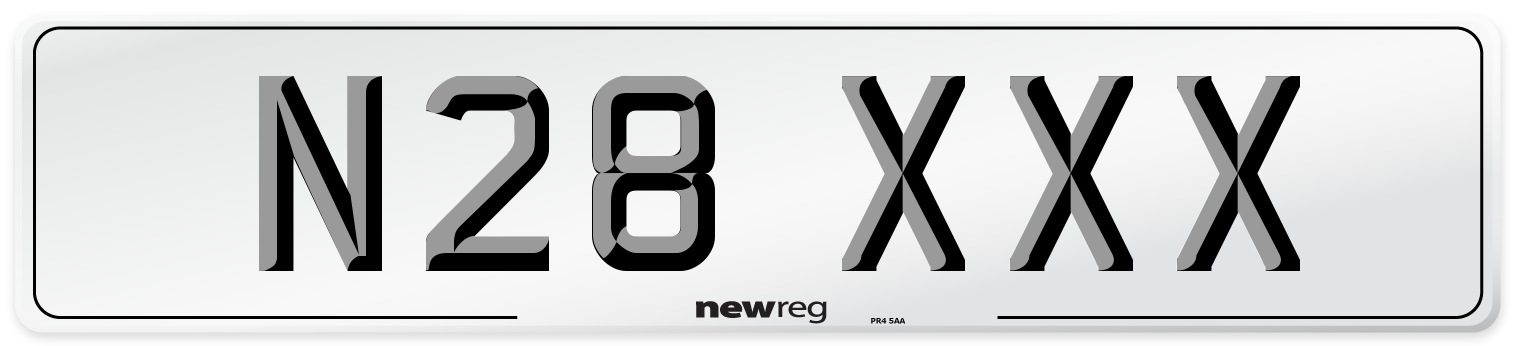 N28 XXX Front Number Plate