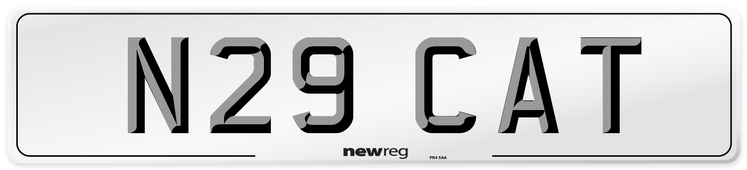 N29 CAT Front Number Plate