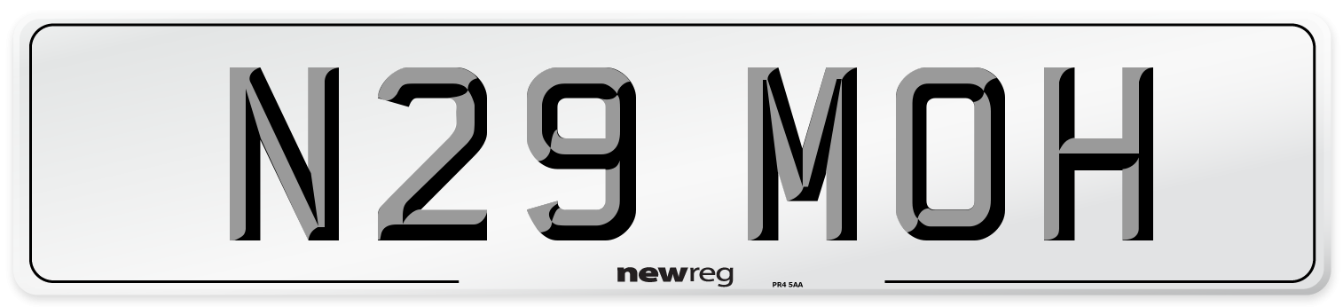 N29 MOH Front Number Plate