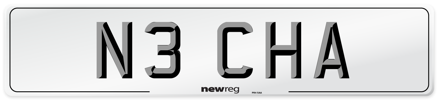 N3 CHA Front Number Plate