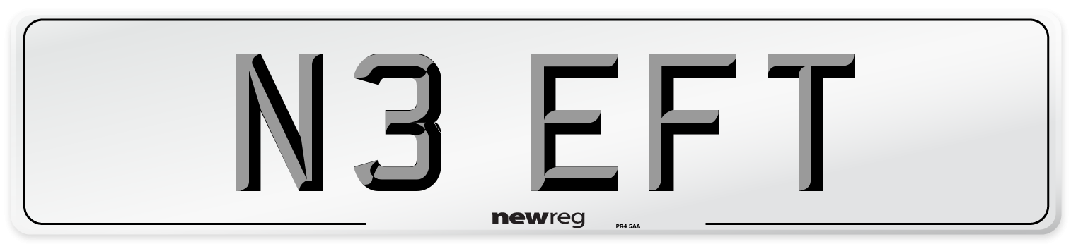 N3 EFT Front Number Plate