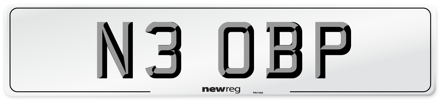 N3 OBP Front Number Plate
