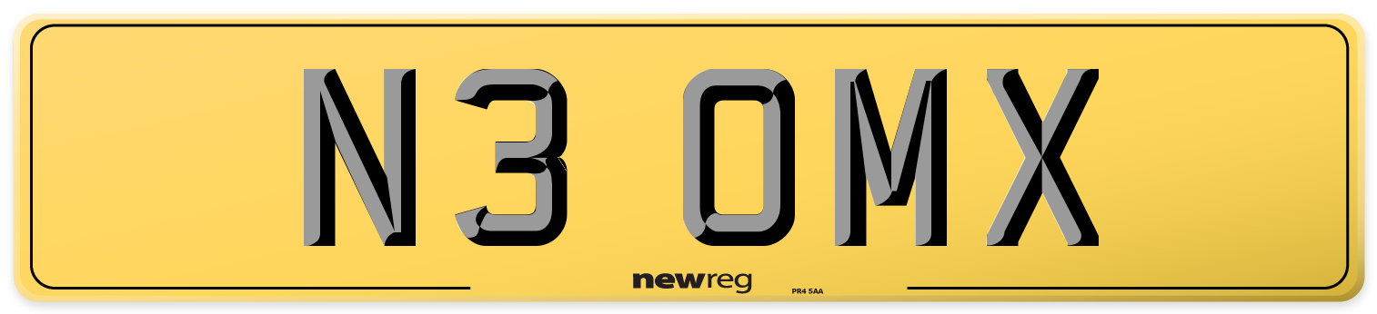 N3 OMX Rear Number Plate
