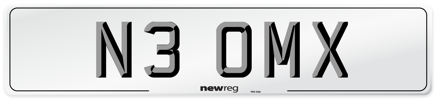 N3 OMX Front Number Plate