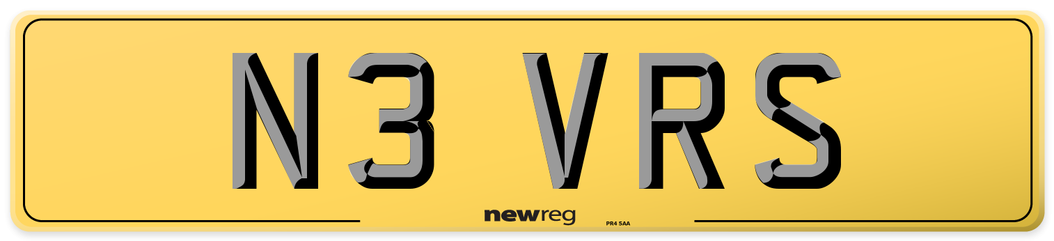 N3 VRS Rear Number Plate