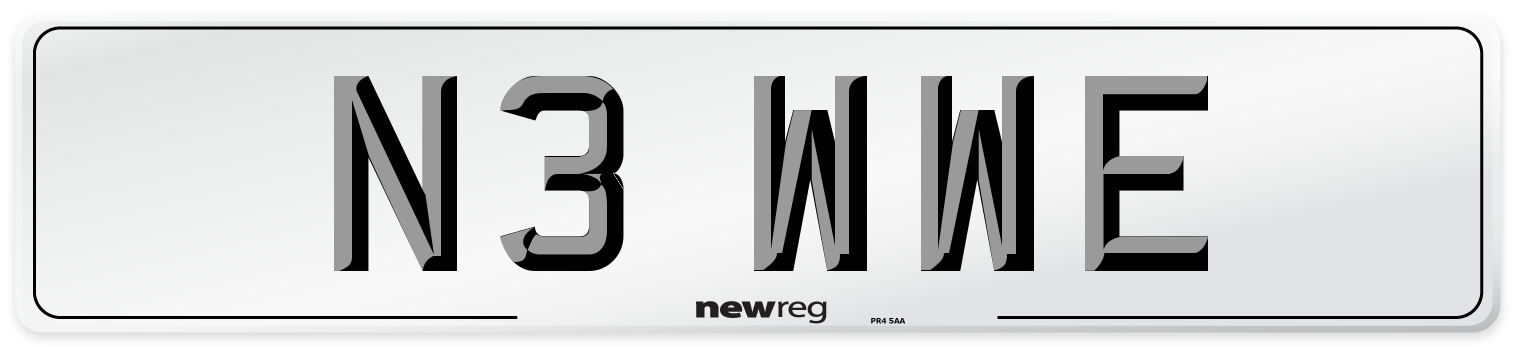 N3 WWE Front Number Plate