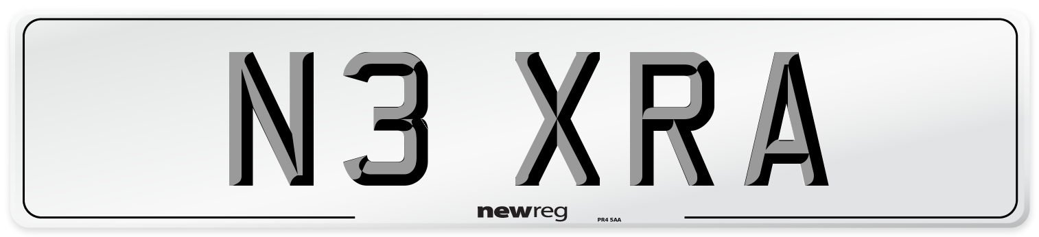 N3 XRA Front Number Plate