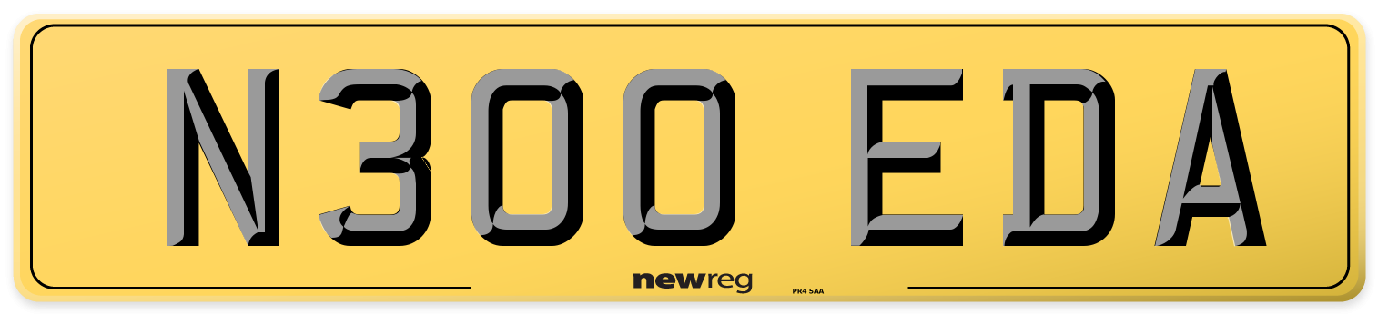 N300 EDA Rear Number Plate