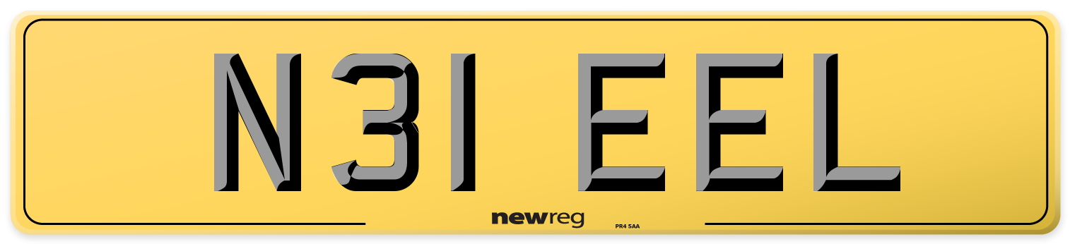 N31 EEL Rear Number Plate