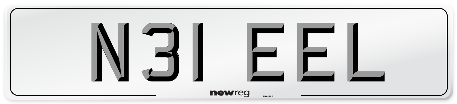 N31 EEL Front Number Plate