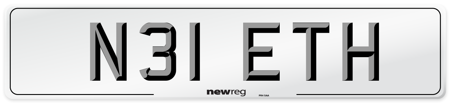 N31 ETH Front Number Plate
