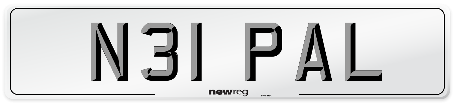 N31 PAL Front Number Plate