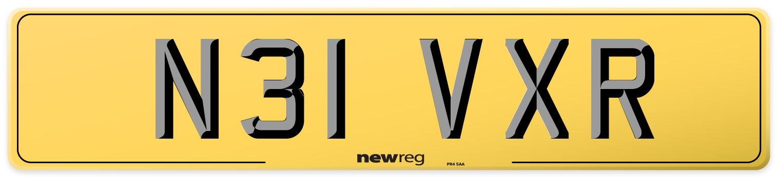 N31 VXR Rear Number Plate
