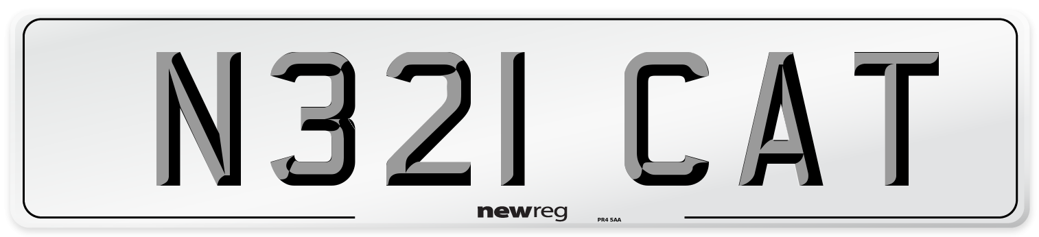 N321 CAT Front Number Plate