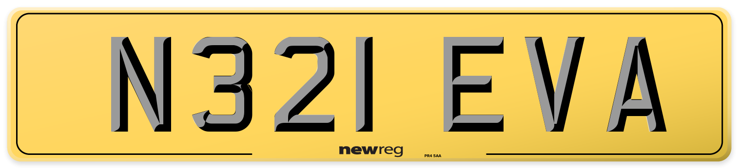 N321 EVA Rear Number Plate