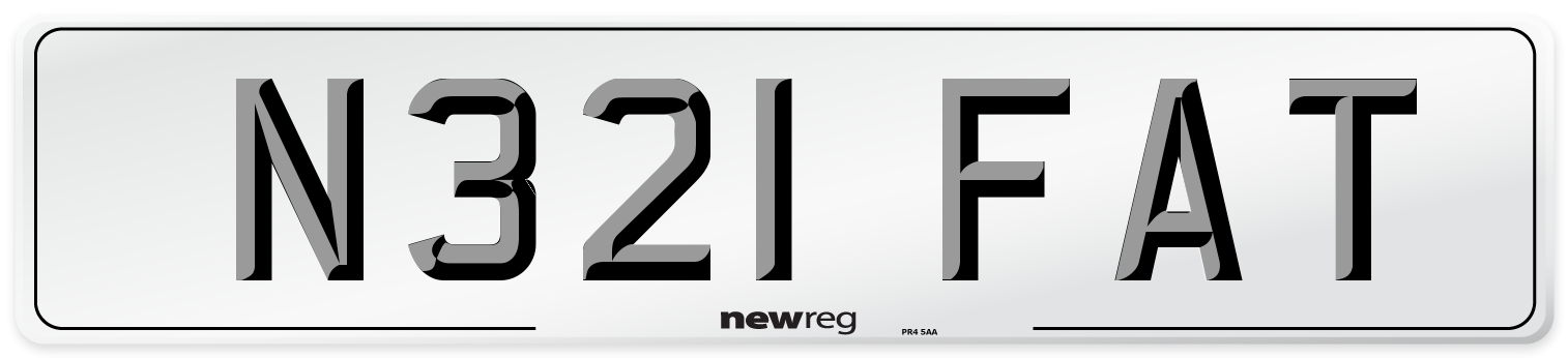 N321 FAT Front Number Plate