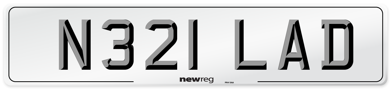 N321 LAD Front Number Plate