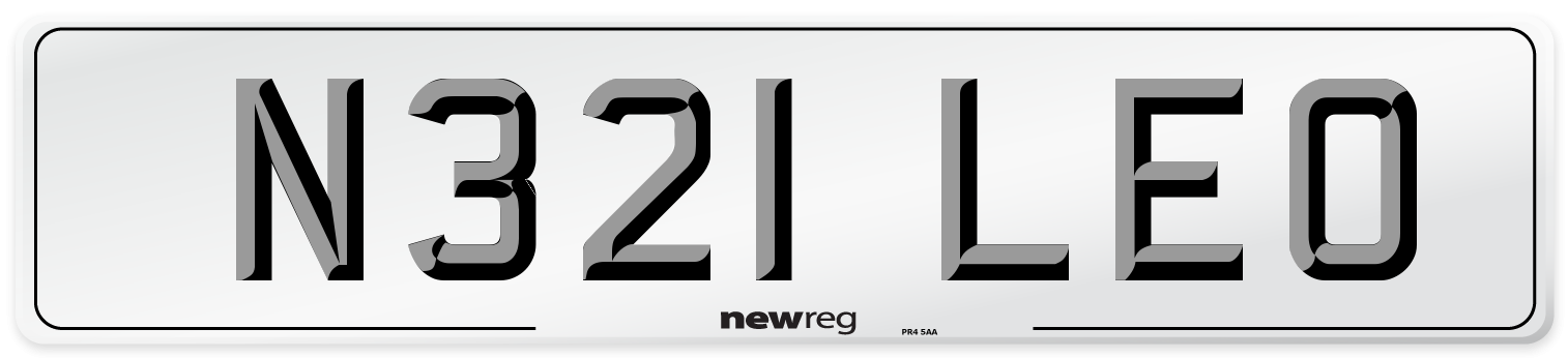 N321 LEO Front Number Plate