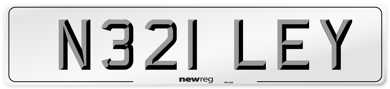 N321 LEY Front Number Plate