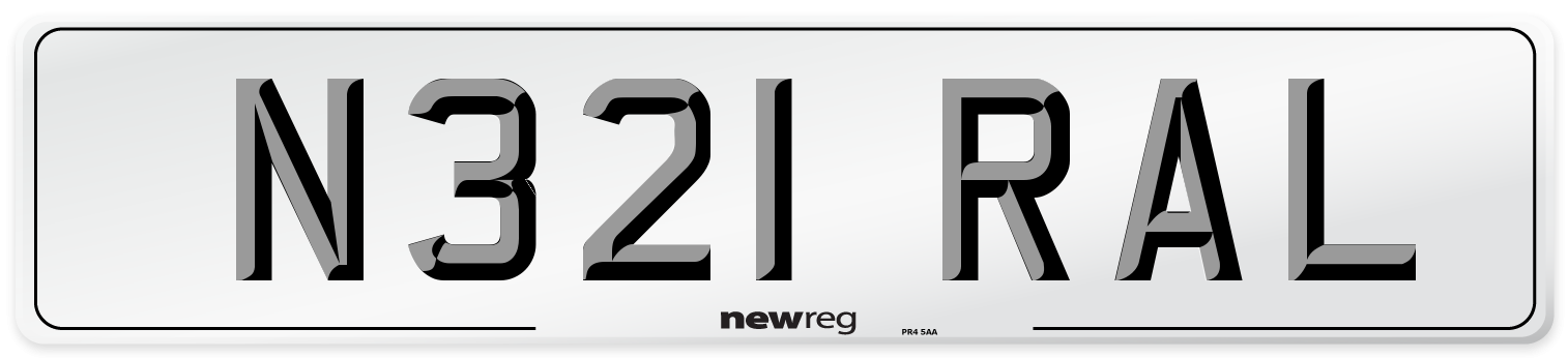N321 RAL Front Number Plate
