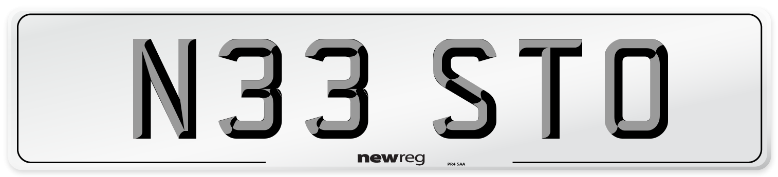N33 STO Front Number Plate