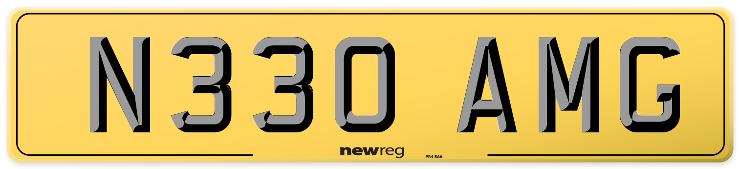 N330 AMG Rear Number Plate