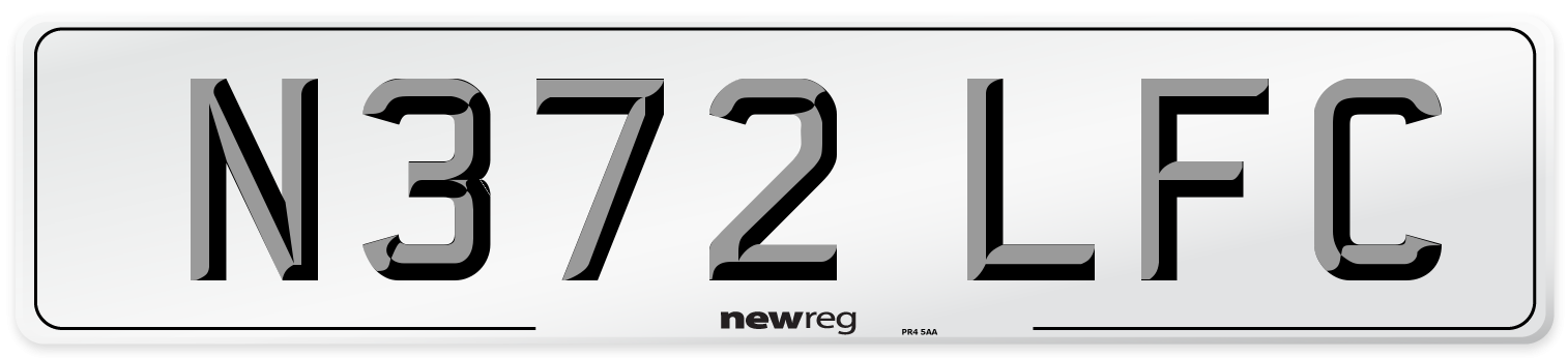 N372 LFC Front Number Plate