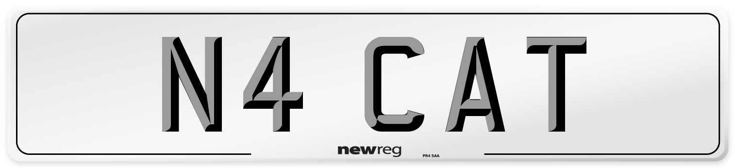 N4 CAT Front Number Plate