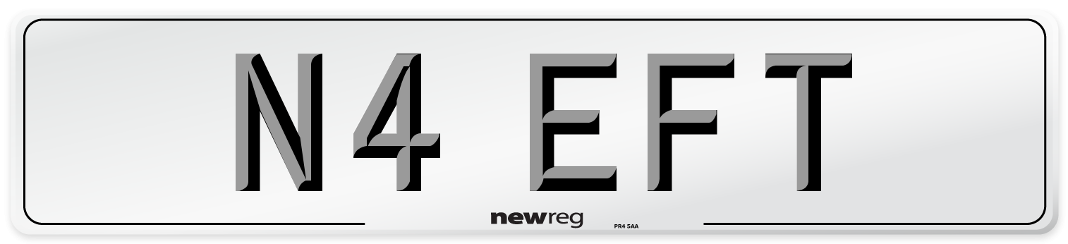 N4 EFT Front Number Plate