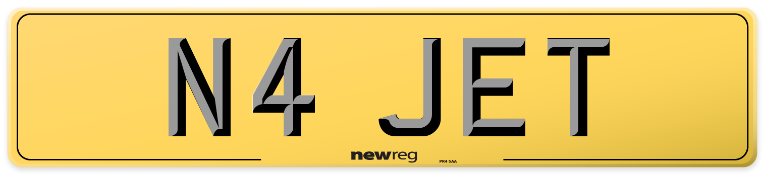 N4 JET Rear Number Plate