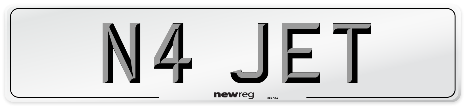 N4 JET Front Number Plate