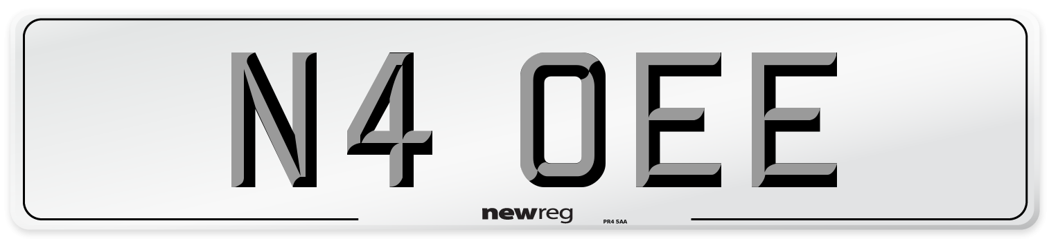 N4 OEE Front Number Plate