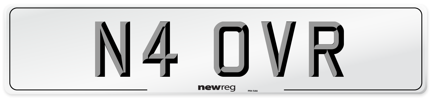 N4 OVR Front Number Plate