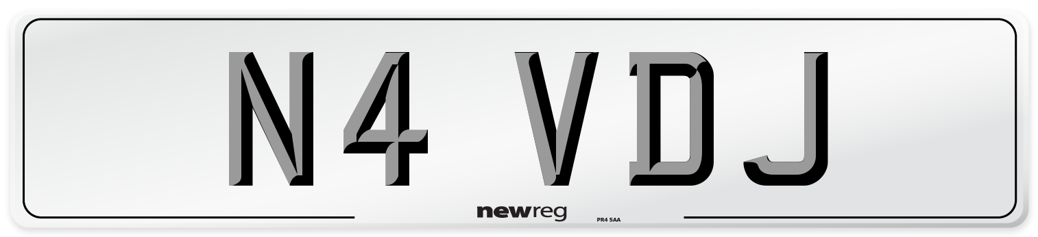 N4 VDJ Front Number Plate